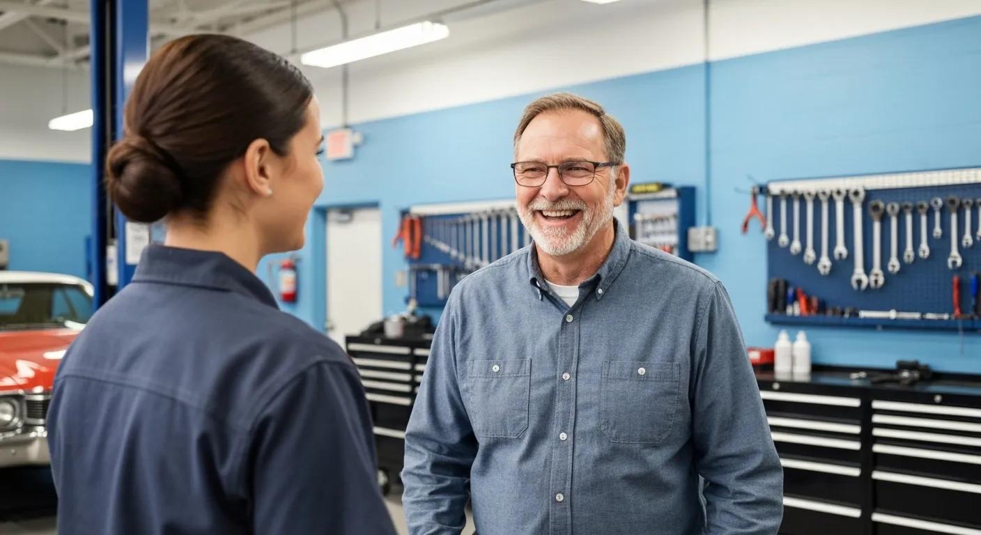 Customer sharing positive feedback about their experience with an auto repair shop in Graham, WA